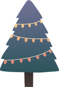 Figuur kerstboom voor op een kerstkaartje