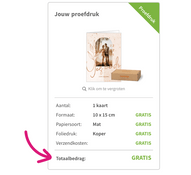 Gratis proefdruk trouwkaart