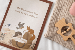 geboortekaartje met korte tekst