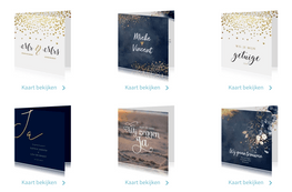 Kies een trouwkaart uit de collectie