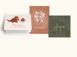Hippe geboortekaartjes