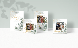 Waterverf trouwkaarten sets