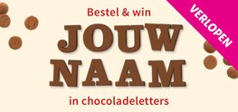 win jouw naam in chocoladeletters