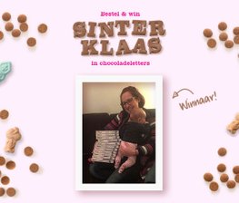 win sinterklaas in chocoladeletters