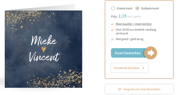 Gratis proefdruk trouwkaart