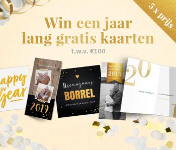 win een jaar lang gratis kaarten sturen