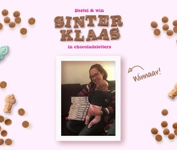 win sinterklaas in chocoladeletters