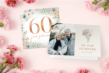 kaart met 60 jaar getrouwd tekst