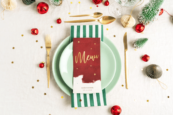 Kerst menukaart