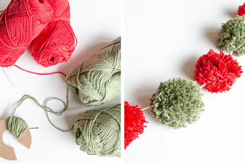 Kerstslinger pompon