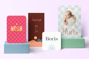 Minimalistische Geboortekaartjes