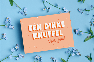 Kaartje met tekst dikke knuffel voor jou