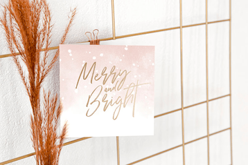 Kerstkaart merry and bright