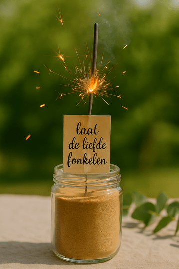 Bruiloft bedankje sterretje