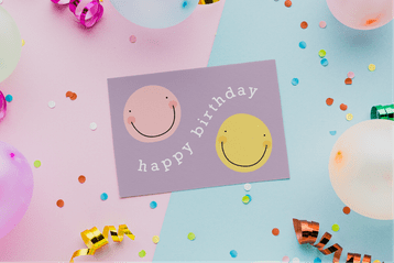 Happy birthday kaart met feestelijke achtergrond