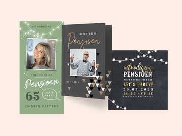 Uitnodiging pensioenfeest