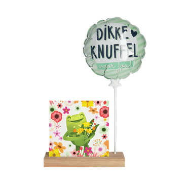 Mini ballon ‘Dikke knuffel’ met kaarthouder