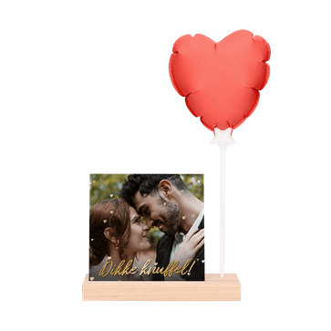 Mini ballon hart met kaarthouder