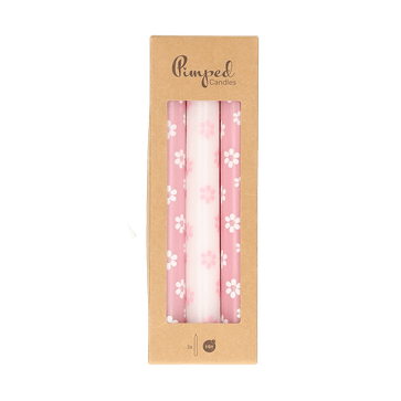 Kaarsen bloemenprint