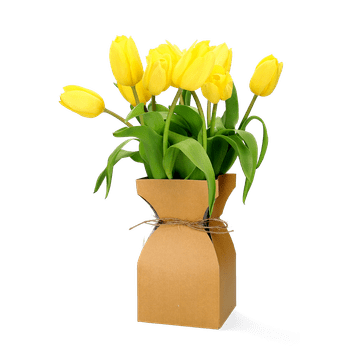 Verse gele brievenbustulpen