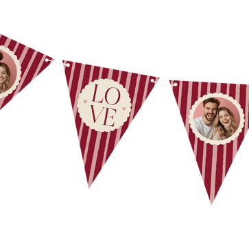 Valentijn slinger met foto’s