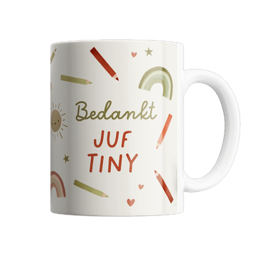 Gepersonaliseerde mok ‘Bedankt juf/meester