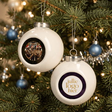 Kerstballen met logo
