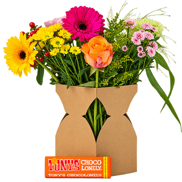 Bloemen + Tony’s pakket ‘Topper’