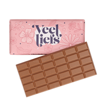 Chocoladereep ‘Veel liefs’