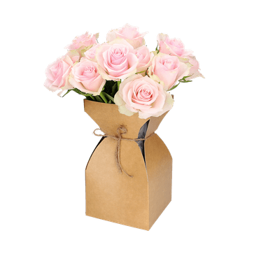 Verse roze brievenbusrozen