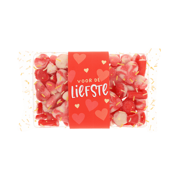 Snoepdoosje ‘Voor de liefste’ (300 gram)