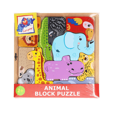 Dierenpuzzel van hout