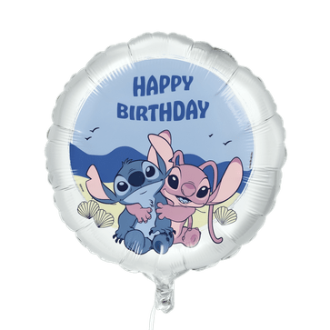 Heliumballon Stitch & Angel 'Happy Birthday'
