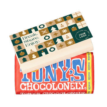 Tony’s Chocolonely kerst met logo