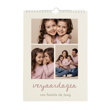 Gepersonaliseerde verjaardagskalender (staand)