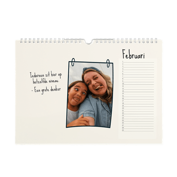 Gepersonaliseerde verjaardagskalender (liggend)