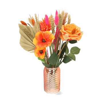 Boeket zijdebloemen fleurig