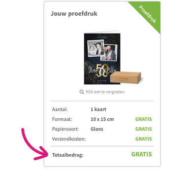 Gratis Proefdruk Jubileumkaart » Zo Werkt Het | Kaartje2go