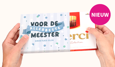 Bedankje meester met eigen ontwerp