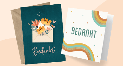 Kaatr met bedankt tekst
