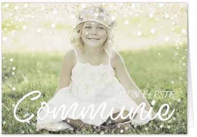 communiekaart confetti kader