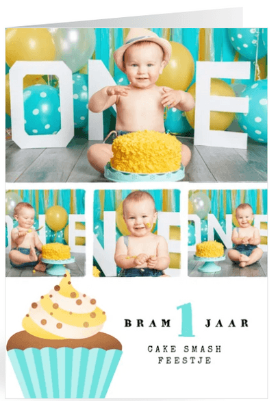 1 jaar cakesmash uitnodiging