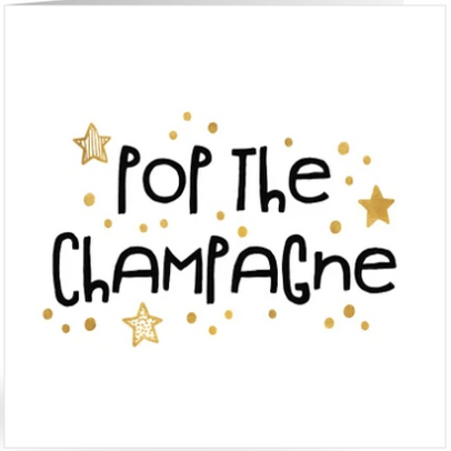 uitnodiging nieuwjaarsborrel champagne