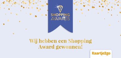 Kaartje2go wint opnieuw Shopping Award publieksprijs