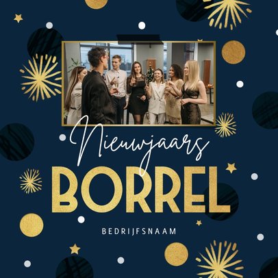 uitnodiging nieuwjaarsborrel vuurwerk