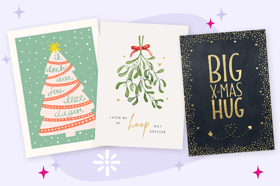drie kerstkaarten voor moeilijke tijden