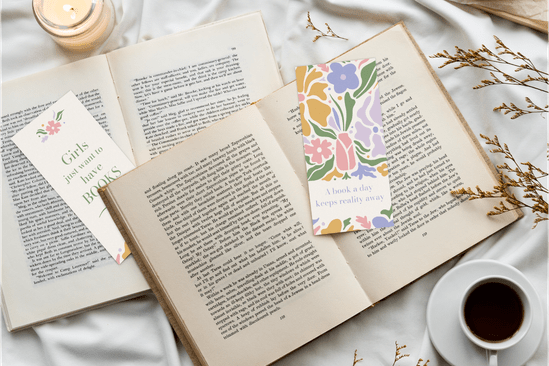 Boekenlegger van een kaartje maken
