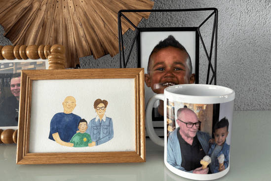 Mok met foto van kleindkind maken