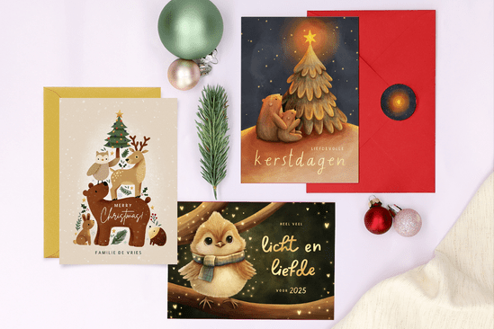 Kerstkaarten met dieren