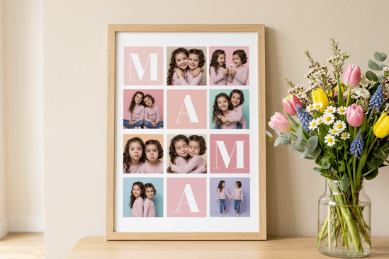Moederdag poster met foto's ontwerpen